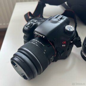 Sony Alpha A65 DSLR fotoaparát + dva objektivy, plná výbava - 4