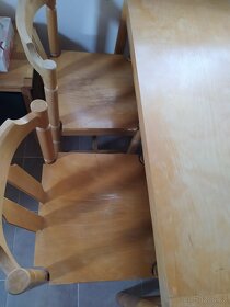 jídelní sestava - stůl, lavice a 2 židle - 4