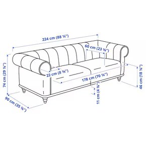 Gauč 3 místná - IKEA VISKAFORS - 4