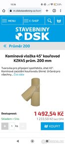 Komínová vložka 45°kouřovod, komín - 4