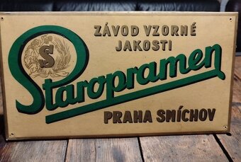 Stará kartonová cedule Staropramen Smíchov 40x25cm - 4