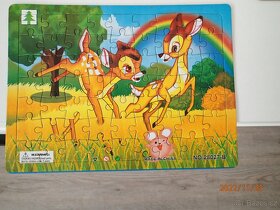 3x nové puzzle (Chip a Dale, pravěká zvířata a Bambi) - 4