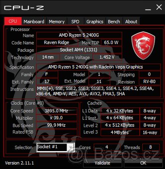 Procesor Ryzen 5 2400G - 4