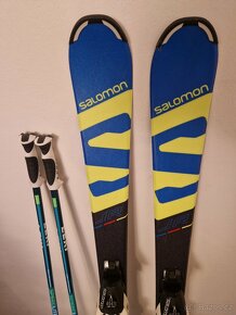 Lyže Salomon XRace JR 130 cm + hůlky LEKi 110cm - 4