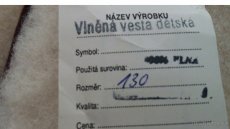 Vlněná vesta 100% VLNA – dětská, 2 x, velmi luxusní, NOVÁ, - 4