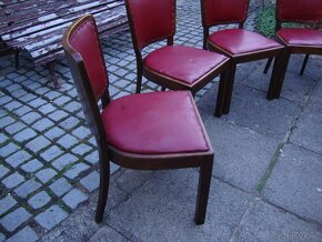 4x dřevěné masivní jídelní židle Thonet 30. - 40. roky pěkné - 4