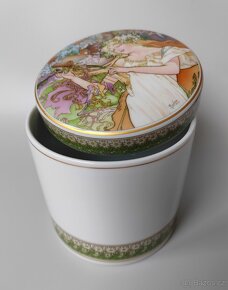 Nádherná porcelánová krabička HUTSCHENREUTHER Alfons Mucha - 4