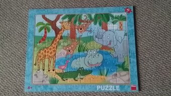 Puzzle s rámečkem pro děti 3+ a 4+ (zvířata,krtek) - 4