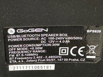 Bluetooth reproduktor GoGEN BPS626 s mikrofonem - 4