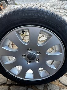 Alu kola original audi + pne zimni 205/55 R16 - 4