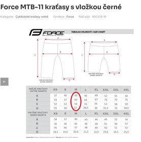 Force pánské MTB -11  kraťasy bez vložky černá vel.M - 4