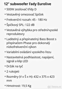 Prodám Subwoofer - 4