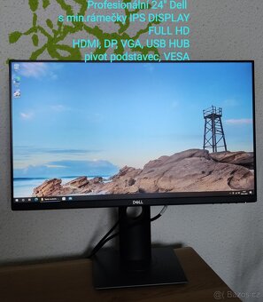 ⎚ IPS profi Dell p2419h, HDMI, DP, VGA, USB hub, pivot - 4