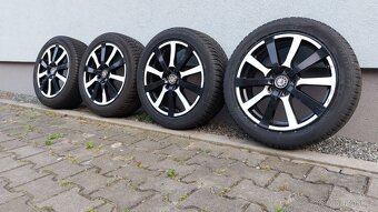 Alu kola 5x112 r17 vw golf, škoda Octavia II zimní pneu - 4