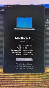 prodám MacBook Pro 14 M1 2021 16GB 512GB - 4