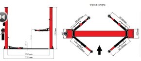 Dvousloupovy hydraulický zvedák ,,BOR4200E'' 4200 KG 2024'' - 4