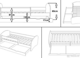 Postel 180x90 se šuplíkem - 4