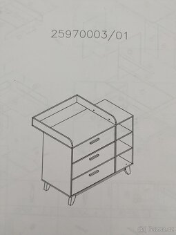 Komoda Möbelix + přebalovací pult - 4