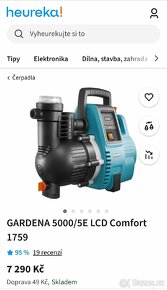 Gardena automatická vodárna 5000 5E LCD NEPOUŽITÁ - 4