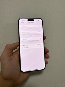 APPLE IPHONE 15 PRO MAX 1TB-ČERNÝ,BATERIE 94%,ZARUKA - 4