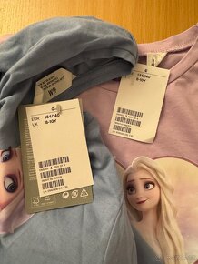 Nové šaty a triko Frozen/Elsa, H&M 122/128 - 4