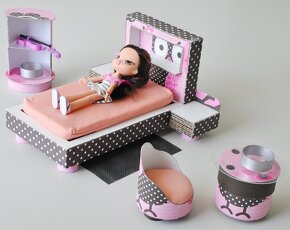 Nábytek pro panenky BRATZ i BARBIE – Dětský pokoj - 4