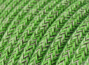 Zelené venkovní designové svítidlo s textilním kabelem Eiva - 4