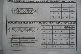 Prodám frézy rádiusové,popisovací,dvoubřité - 4