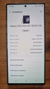 SAMSUNG S23 ULTRA 12/512 GB - STAV NOVÉHO - ZÁRUKA - 4