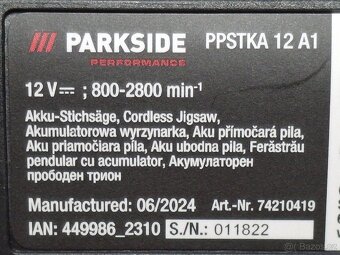 Aku přímočará pila Parkside Performance PPSTKA 12 A1 - 4