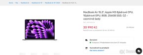 MacBook Air 15,3", Apple M3 8jádrové CPU, 10jádrové GPU, 8GB - 4