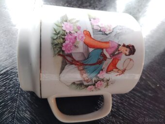 Čínské porcelánové, sběratelské,retro hrnky - 4