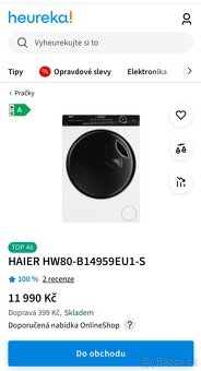 Pračka haier 8 kg prádla - 4