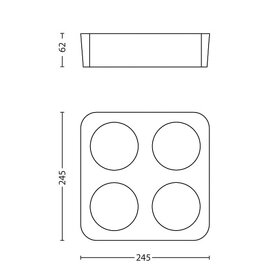 Philips stropní bodové svítidlo ECOMOODS 4xGX53/9W/230V

 - 4