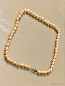 Perlový náhrdelník z pravých růžových perel 7-8 mm - 4