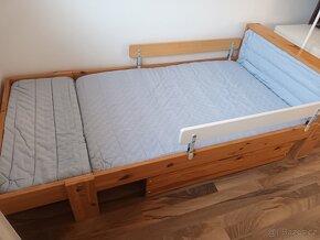 Dětská rostoucí postel IKEA+matrace+zábrany+šuplík - 4