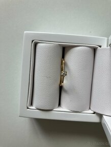 Zásnubní prsten s diamantem žluté zlato - 4