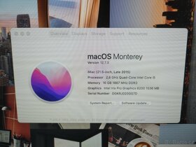 iMac 21,5" late 2015 i5--16GB 1TB+klaves+mys+kabel+SLUCHATKA - 4