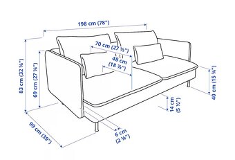 Sedačka Ikea Söderhamn + podnožka - 4