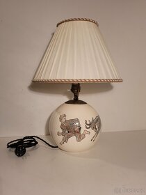signovaná lampa, Matějů 1941, keramická stará lampička - 4