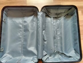 Cestovní kufr stříbrný skořepina střední - 4