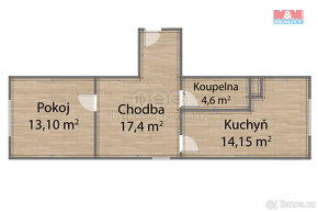 Pronájem bytu 3+kk, 45 m², Dnešice - 4