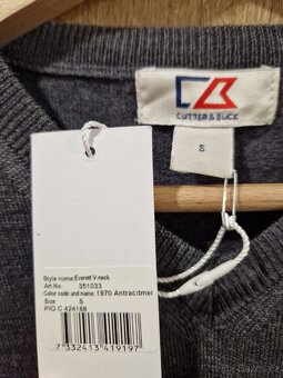 Vlněný svetr zn. Cutter&Buck (100 % merino vlna), vel. S - 4