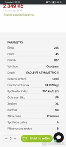 Nové 225/45 R17 Goodyear Eagle F1 - 4