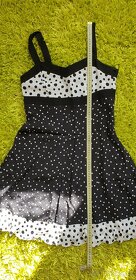 Letní šaty Neula - černobílé puntíkované - 4