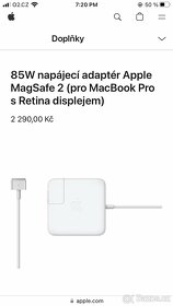 85W Apple MagSafe 2 original napájecí adaptér pro MacBook - 4