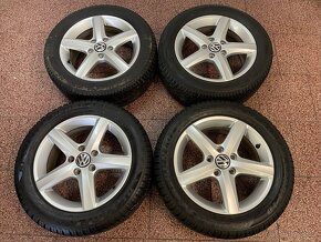 Originál Volkswagen ALU kola 5x112 r16 zimní pneu 8mm - 4