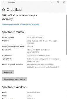 Herní PC - Ryzen 3100, 16GB RAM, SSD+HDD, 1660SUPER, WIN10 - 4