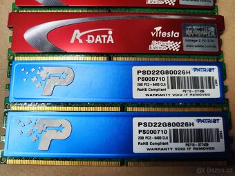 6GB DDR2 - 2x 1GB A-data a 2x 2GB Patriot - 4