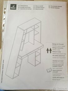 Psací stůl s knihovnou - zn.Tchibo - 4